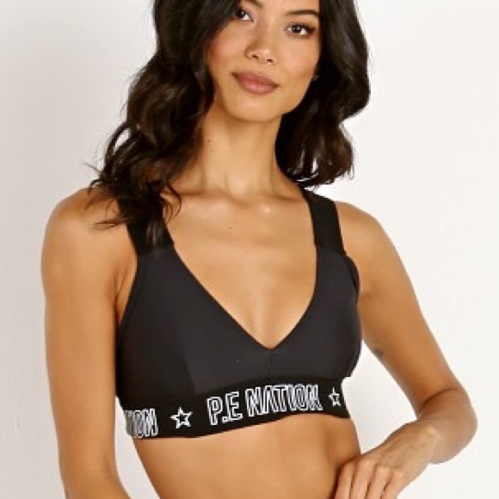 PE NATION Motion Strike Sports Bra Black